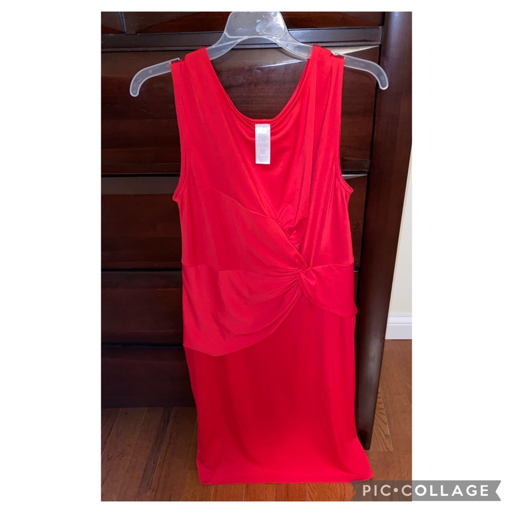 Red Knee Length Party Dress